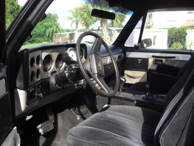 1980 Chevrolet Silverado 4X4 Black with Red Interior C10 1500
