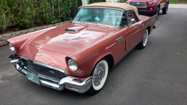 Ford 57 Thunderbird rare bronze California car Tbird T Bird roadster